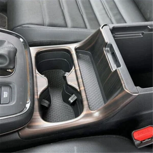 Peach Wood Front Water Cup Holder Frame Cover Trim For Honda CR-V CRV 2023 2024 - Foto 1 di 7