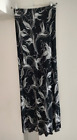 Long Tall Sally Black/White Patterned Fully Lined Maxi Skirt Size 12
