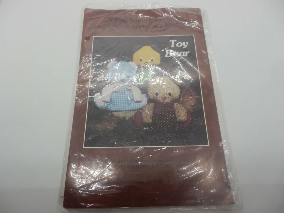 YOURS TRULY 17" Toy Bear Patchwork Pattern 3719 CUT  - Image 1 of 1
