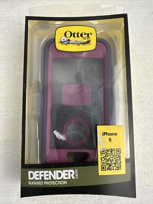 Funda con clip de protección resistente serie Otter Box Purple Defender para iPhone5 Foto 1 de 2