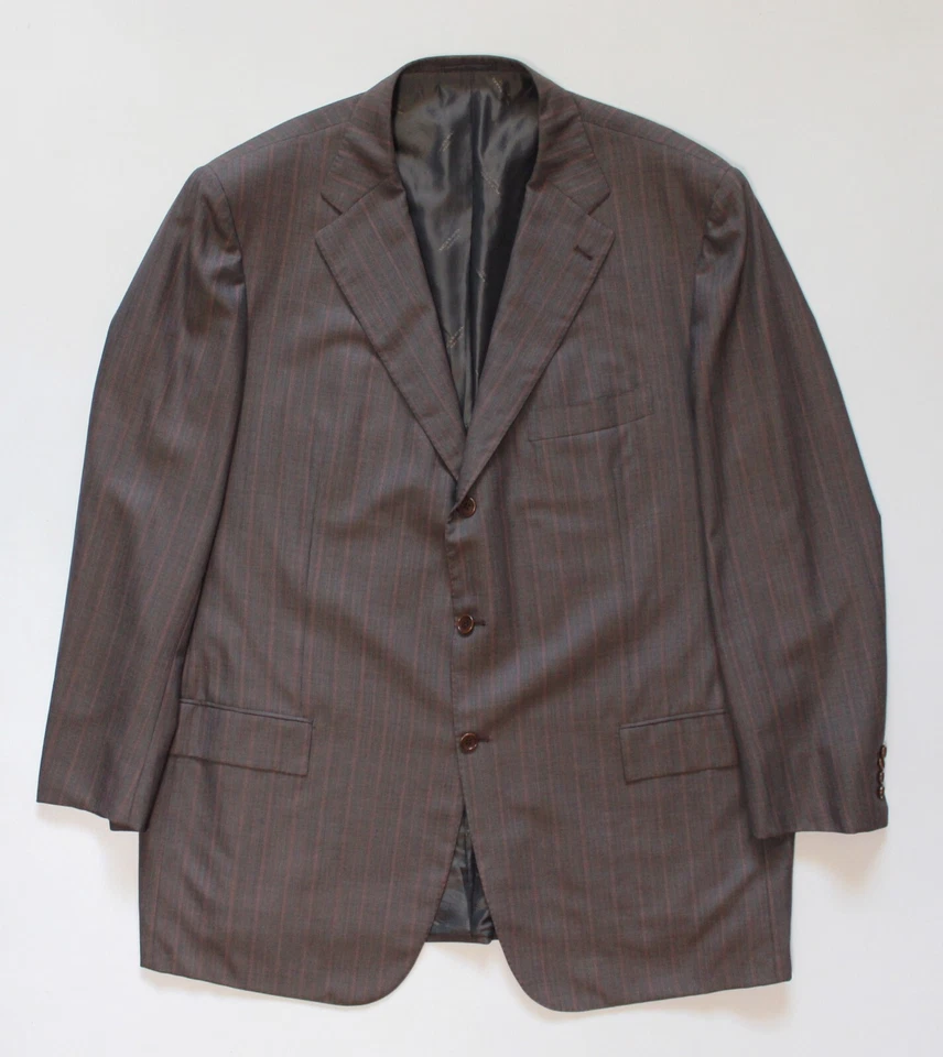 Men's KITON Napoli Blanc Blu 14 micron 180's Wool Sport Coat Jacket (size IT62) - Image 1 of 4