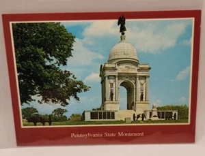 Pennsylvania~State Monument Gettysburg Battlefield~Canons~Continental Postcard - Bild 1 von 2