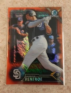 Bowman Cromo 2016 HUNTER RENFROE Arancione Scintillante Rifrattore - Foto 1 di 1