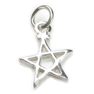 Pentacolo PICCOLO charm in argento sterling .925 x 1 Pentacoli charms! - Foto 1 di 5