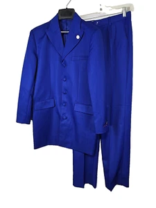J. Vital Boys 2 PC Formal Dress Suit Royal Blue Jacket 20R Pants 31 - NWT - Picture 1 of 9