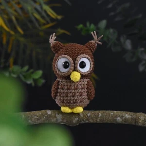 Little Owl Crochet Toy - Cute Owl Stuffed Amigurumi Gift - Owl Lover Gift Idea - Picture 1 of 5