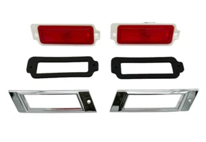Rear Red Marker Light Assemblies w/ Bezel & Gaskets For 1968 Chevy Passenger - Picture 1 of 10