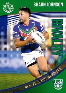 2022 NEW ZEALAND WARRIORS NRL Card SHAUN JOHNSON Rivalry Special Edition - Picture 1 of 3