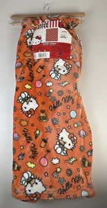 Hello Kitty Cloud Throw Blanket Orange So Varsity 60" X 70" Fall Halloween NWT - Picture 1 of 7