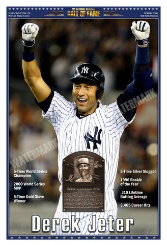 DEREK JETER THE GREATEST YANKEE SHORTSTOP 13”x19” COMMEMORATIVE POSTER Cover