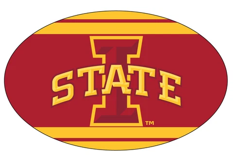 IOWA STATE OVAL STRIPED MAGNET-IOWA STATE CYCLONES CAR MAGNET-NEW FOR 2016! Cover
