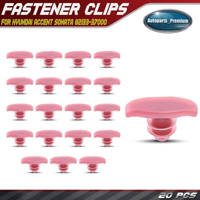 Clip retenedor de tira climática rojo nailon de 5,5 mm 20 piezas para Hyundai Accent 82133-37000 Foto 1 de 4