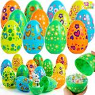 JOYIN 12Pcs 7" Jumbo Easter Eggs, Big Empty Large Plastic Fillable Easter Eggs