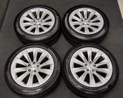 4 Factory Tesla Model X P100D 20" OEM Wheels & Winter Snow Tires Rims - Image 1 of 4