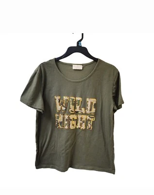 Bobbi Brooks Ropa de Dormir Verde Camuflaje Top Camisa Grande Noche Salvaje Pijama  Foto 1 de 4