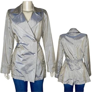 MYCRA PAC One Tan Iridescent Mid- Length Utility Trench Coat Jacket (Gorpcore) - Picture 1 of 6