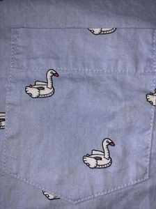 “Retrofit” Shirt Youth Floating Swans Short Sleeves Size XL 14/16 Adult S 36” - Picture 1 of 5