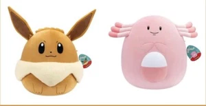 Squishmallow 10 Zoll Pokemon Eevee & Chansey Plüschtier SET NEU MIT ETIKETT RARITÄT Pokémon HEUTE VERSAND - Bild 1 von 3