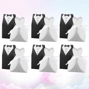 80 Pcs Braut Und Bräutigam -Kleid Hochzeit Candy Box Hochzeits-Süßigkeiten-Fall - Bild 1 von 11