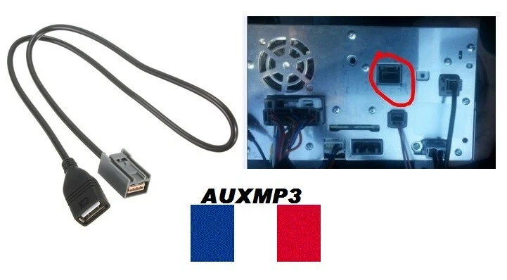 Honda Clé USB Câble Adaptateur Civic Accord Jazz Compatible avec CRV - Photo 1/1