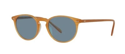 Oliver Peoples RILEY SUN 5004SU Semi-Matte Amber Tortoise/Cobalto Sunglasses - Image 1 of 4