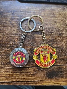 Vintage Set 2 Manchester United Fußball Football Footy Schlüsselanhänger Schlüsselringe  - Bild 1 von 5
