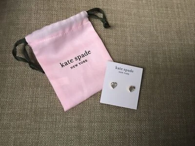 Kate Spade New York Shell Spade Love Heart Studs Earrings Fashion Gift NWT - Image 1 of 3
