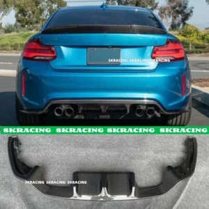 For BMW M2 M2C F87 2016-2021 Real Carbon Fiber Rear Bumper Lip Diffuser Splitter - Picture 1 of 8
