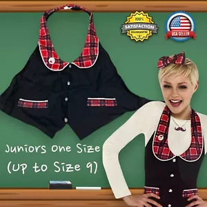 Geek Dork Nerd Vest Costume Cosplay Fancy Dress WOMENS JUNIORS (up to size 9) - Picture 1 of 14