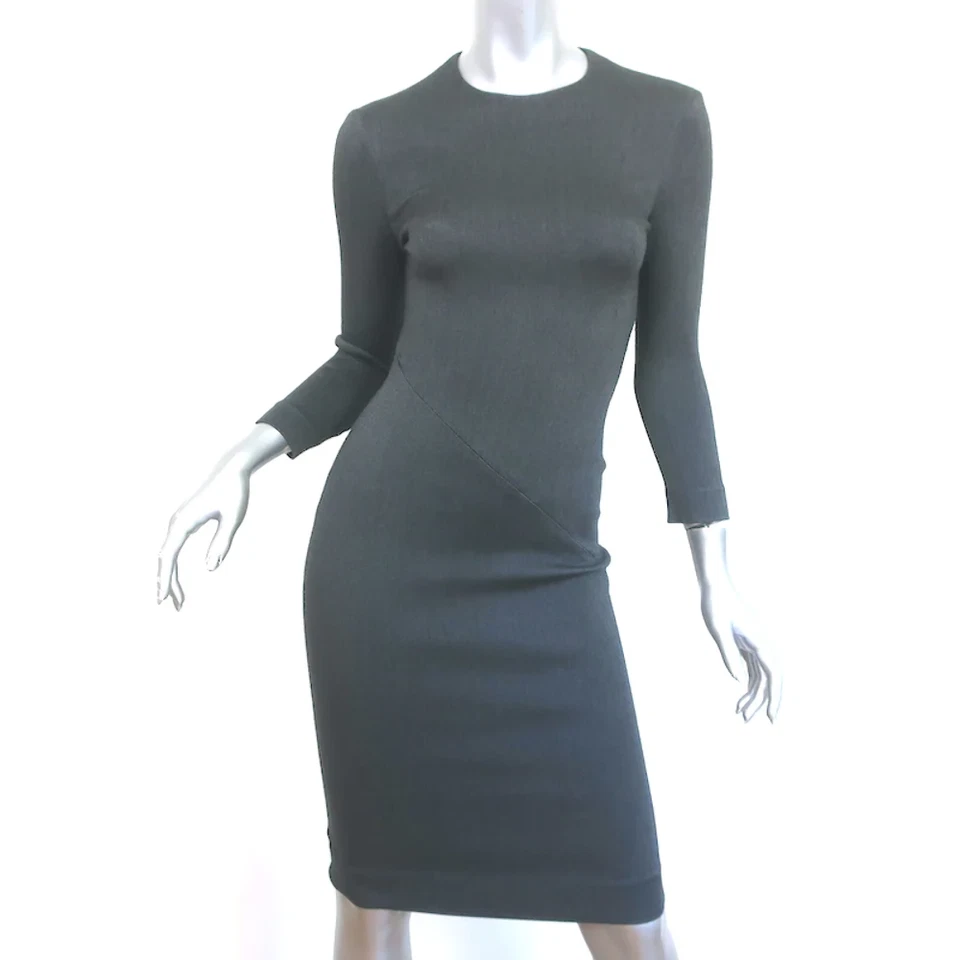 Vestido Vaina The Row Drista Gris Oscuro Elastizado Jersey Talla 0 Foto 1 de 4