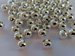 100 Silver Plated 6mm Spacer Beads Jewellery Making Craft Findings - UK SELLER - Picture 1 of 1