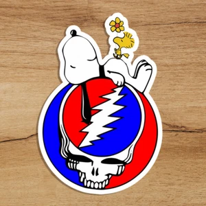Grateful Dead Snoopy Peanuts Woodstock Robar Cara 4,5 pulgadas Jerry Garcia Deadhead - Imagen 1 de 5