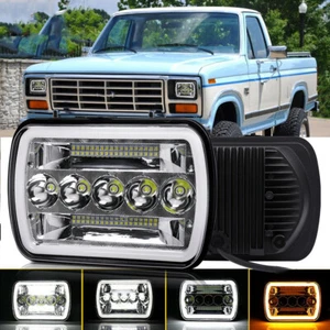 Proyector 7x6" 5x7" Halo LED Faro Viga Sellada con DRL para Ford F150 1975-1986 - Imagen 1 de 11