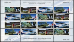 Canada Stamps Pane Of 16, Canadian Bridges, #2103a MNH - Picture 1 of 1