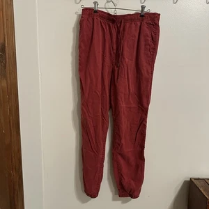 Earthbound Hose Damen klein rot Pull On Tapered Lagenlook Hippie Pant Boho - Bild 1 von 5