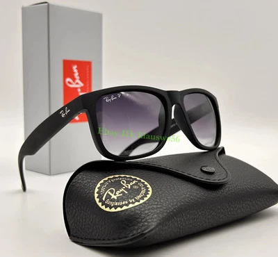 Gafas de sol polarizadas Ray-Ban RB4165 Justin 54 mm marco negro gris lente degradada Foto 1 de 4