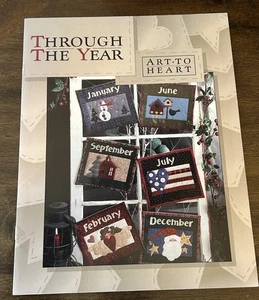 Through The Year Art-To-Heart by Nancy Halvorsen 12 Monthly Quilt Projects 1996 - Picture 1 of 2