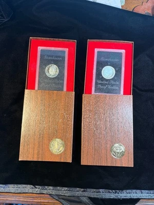 1971-S and 1972-S Proof Eisenhower 40% Silver Dollar in Original Gold Sealed Box - Image 1 of 3