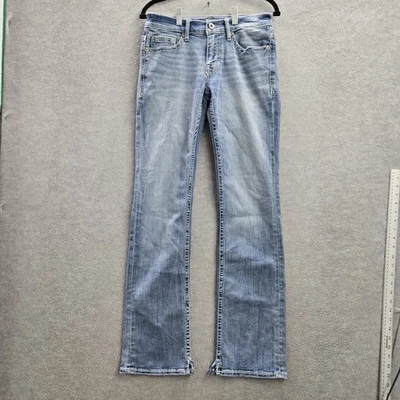 BKE Men Jeans 29X34 Light Blue Denim Aiden Embroidered Button 33" Inseam - Image 1 of 4