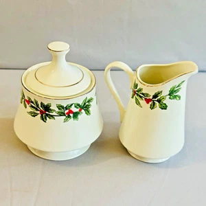 Formalities Baum Bros Holly Collection Zuckerdose & Milchkännchen Set Weihnachtsgeschirr - Bild 1 von 4
