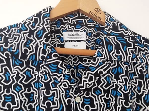 NEXT x Keith Haring All Over Print Short Sleeved Shirt Size Medium - Picture 1 of 6