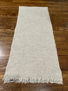 Cashmere Scarf Gray Knit 58x12 100% Cashmere Made in Nepal Hand Made - Picture 1 of 4