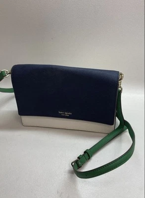 Bolso Bandolera Kate Spade Colorblock Cuero Saffiano Cartera con Cadena Dorado Foto 1 de 4