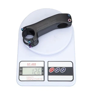 MTB Mountain Bike Carbon Fiber Stem 6/17 Degree Road Bicycle Stems 31.8*70-130m& - Picture 1 of 33