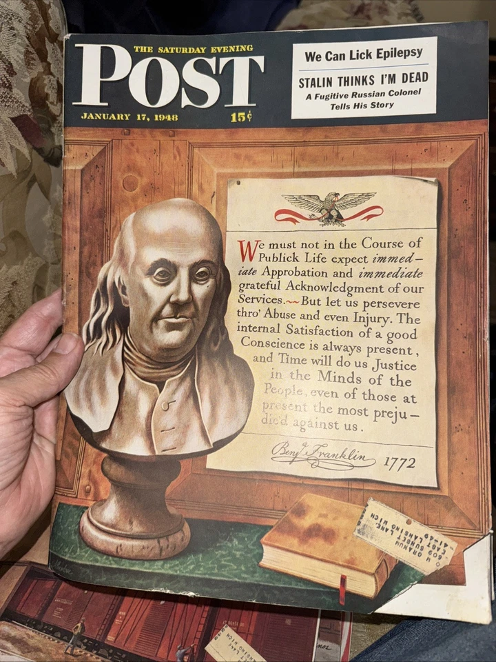 THE SATURDAY EVENING POST JANUARY 19 1952 NORTHLAKE OUTRAGE BEN FRANKLIN Bagged - Image 1 of 1