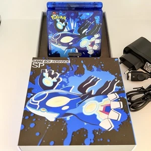 NINTENDO GAME BOY ADVANCE SP - IPS V4 - POKÉMON KYOGRE - MENÙ OSD - NUOVO - Imagen 1 de 7