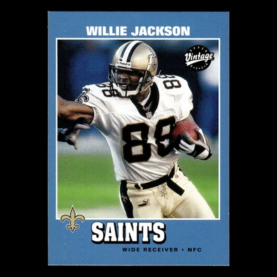 Willie Jackson #105 2001 Upper Deck Vintage New Orleans Saints Football Card NFL - Image 1 of 3