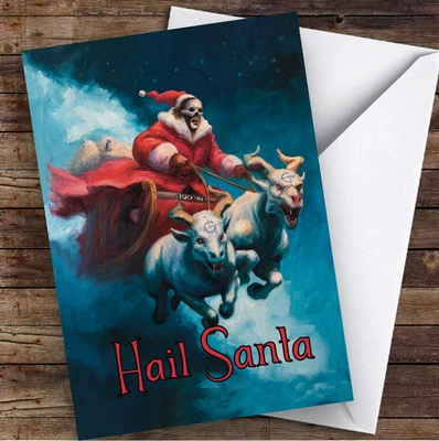 Hail Santa - Ghost band inspired Christmas cards - Papa V Perpetua