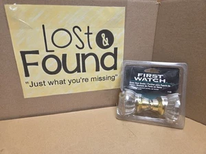 Vintage Lot 2 Old Crystal Glass Door Knobs Brass Patina 12 Point *Knobs Only  - Picture 1 of 6