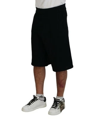 Preloved Dsquared² Vintage Knit Shorts 74LA0967 Men Black Foto 1 de 4